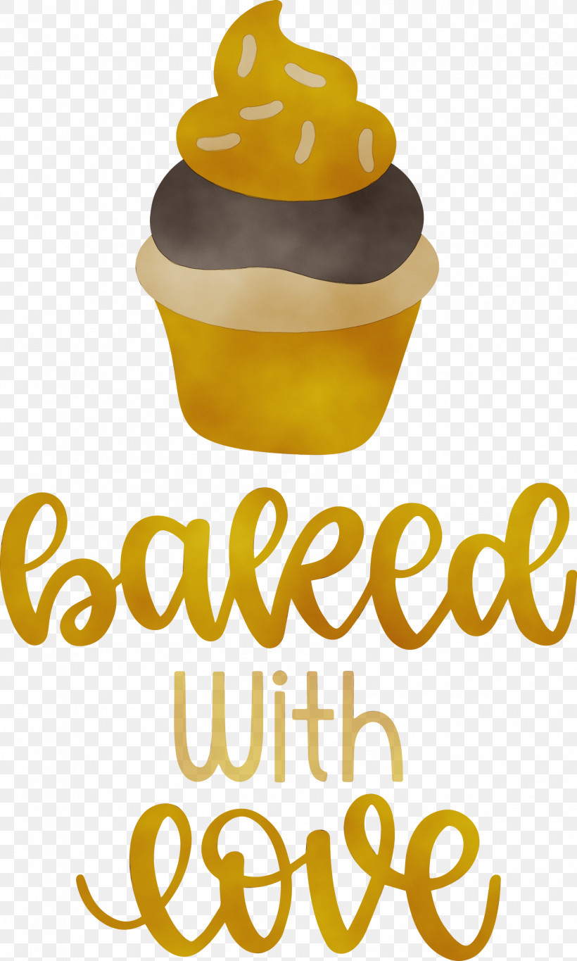 Logo Yellow Line Meter M, PNG, 1802x3000px, Baked With Love, Cupcake, Food, Geometry, Kitchen Download Free