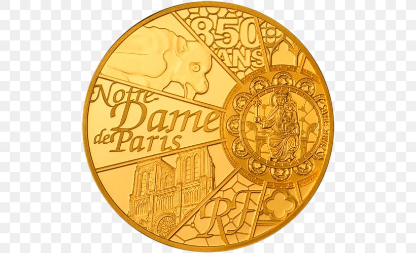 Notre-Dame De Paris Coin World Heritage Centre Gold Cathedral, PNG, 500x500px, Notredame De Paris, Cathedral, Coin, Currency, Euro Coins Download Free