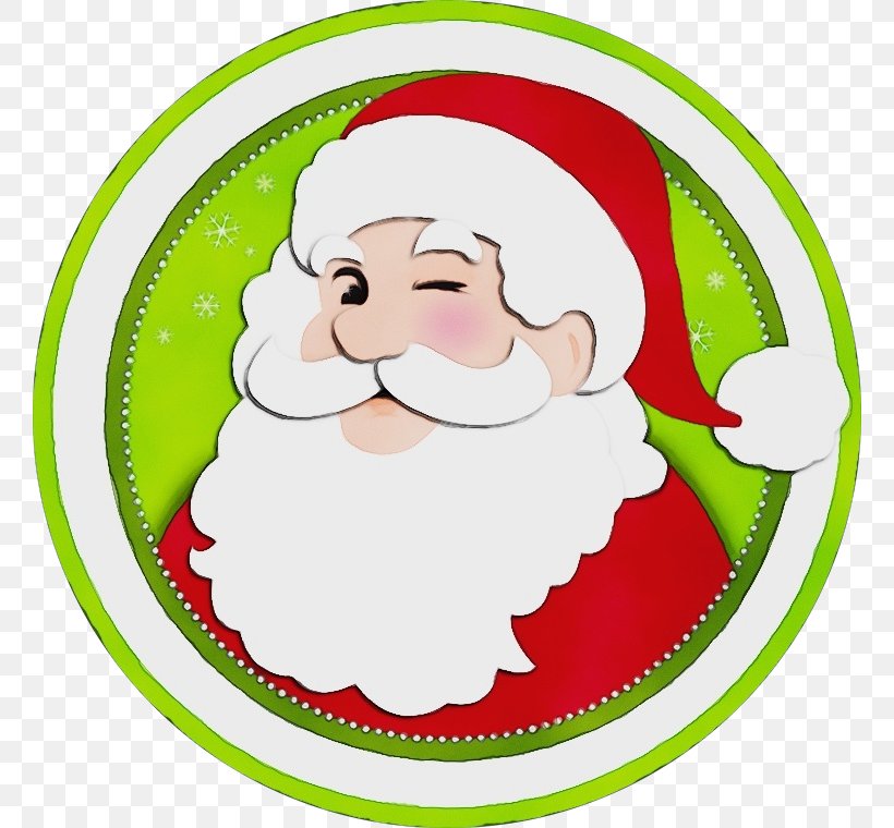 Santa Claus Cartoon, PNG, 760x760px, Watercolor, Cartoon, Christmas, Christmas Ornament, Paint Download Free