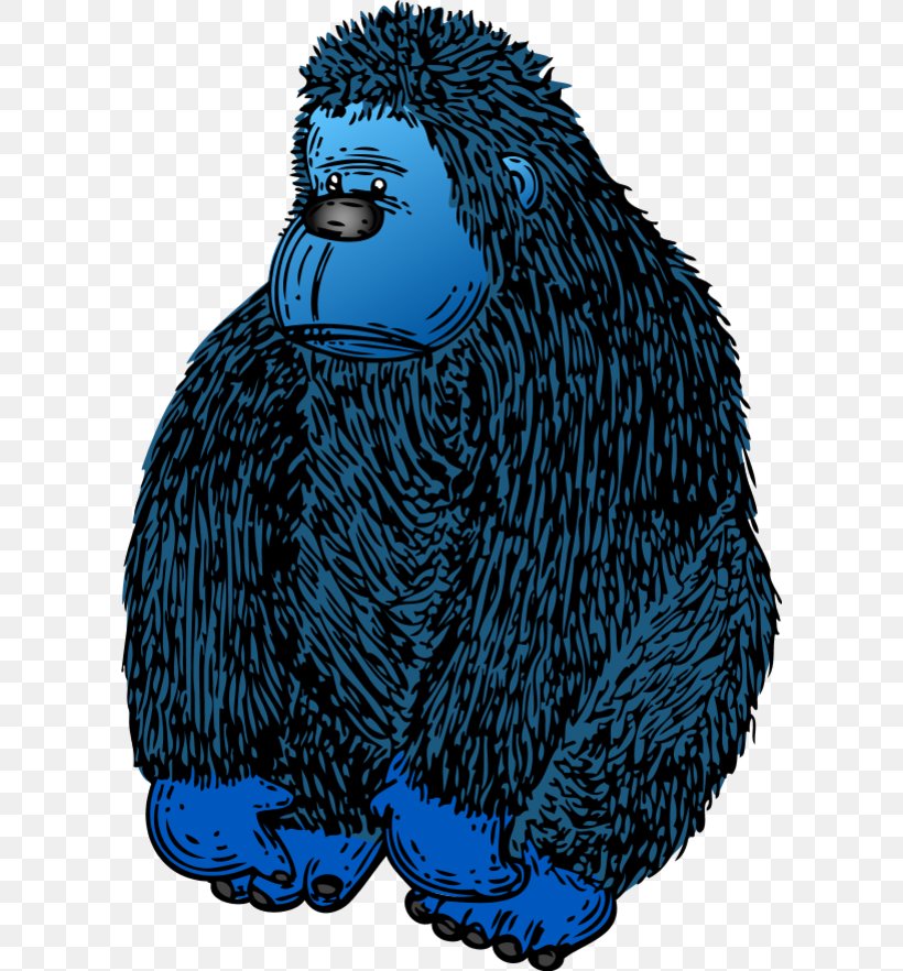 Western Gorilla Free Content Clip Art, PNG, 600x882px, Western Gorilla, Bear, Cartoon, Cobalt Blue, Drawing Download Free