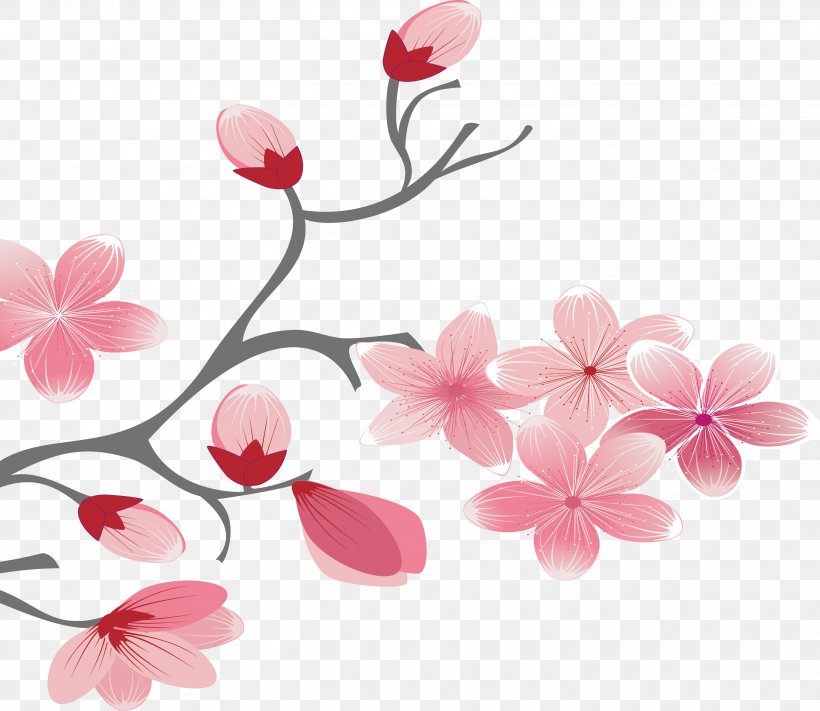 Cherry Blossom Pink, PNG, 2932x2543px, Cherry Blossom, Blossom, Branch, Cerasus, Cherry Download Free