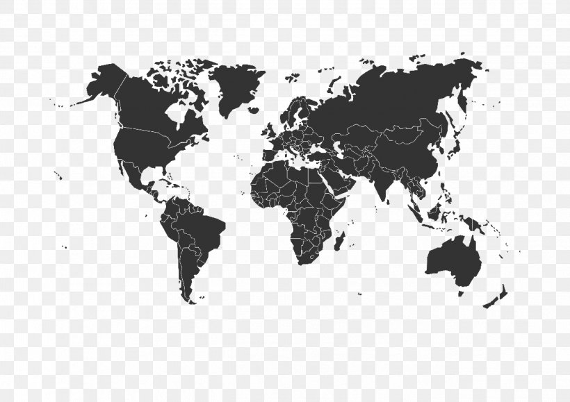 Globe World Map Blank Map, PNG, 2526x1785px, Globe, Black, Black And White, Blank Map, Continent Download Free