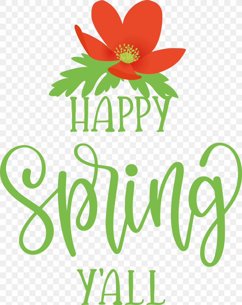 Happy Spring Spring, PNG, 2388x3000px, Happy Spring, Cut Flowers, Floral Design, Leaf, Logo Download Free