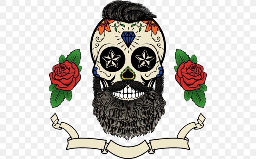 Calavera Day Of The Dead Human Skull Symbolism, PNG, 508x511px, Calavera, Beard, Bone, Day Of The Dead, Death Download Free