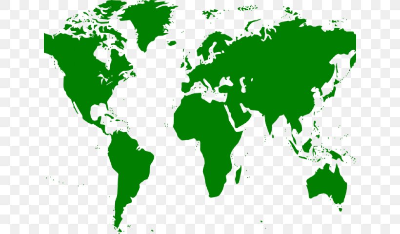 World Map Vector Graphics Illustration, PNG, 640x480px, World, Area, Geography, Grass, Green Download Free