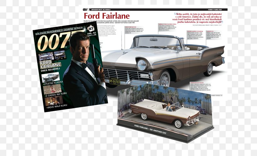 Ford Fairlane 500 Skyliner Model Car James Bond, PNG, 650x500px, Ford Fairlane 500 Skyliner, Automotive Exterior, Brand, Bumper, Car Download Free