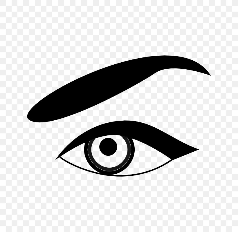 Eyebrow Clip Art, PNG, 800x800px, Eyebrow, Black, Black And White, Crescent, Eye Download Free