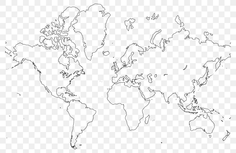 World Map Globe Drawing Line Art, PNG, 800x533px, World, Area, Artwork, Black And White, Blank Map Download Free