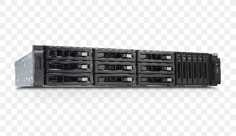 QNAP TVS-1582TU TVS-1582TU-I Serial ATA Network Storage Systems Serial Attached SCSI QNAP TVS-EC1580MU-SAS-RP R2 NAS Rack Ethernet LAN Black, PNG, 760x475px, Serial Ata, Cable Management, Computer Servers, Disk Array, Electronic Component Download Free