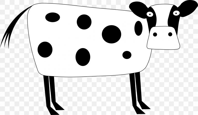 Cattle White Drawing Clip Art, PNG, 2400x1394px, Cattle, Artwork, Black, Black And White, Cartoon Download Free
