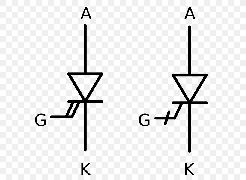 Gate Turn-off Thyristor Silicon Controlled Rectifier Electronic Symbol Power Semiconductor Device, PNG, 646x600px, Gate Turnoff Thyristor, Area, Black And White, Circuit Diagram, Diagram Download Free