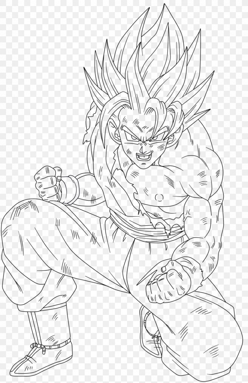 Goku Vegeta Trunks Super Saiya Sketch, PNG, 900x1389px, Goku, Arm, Art, Artwork, Black And White Download Free