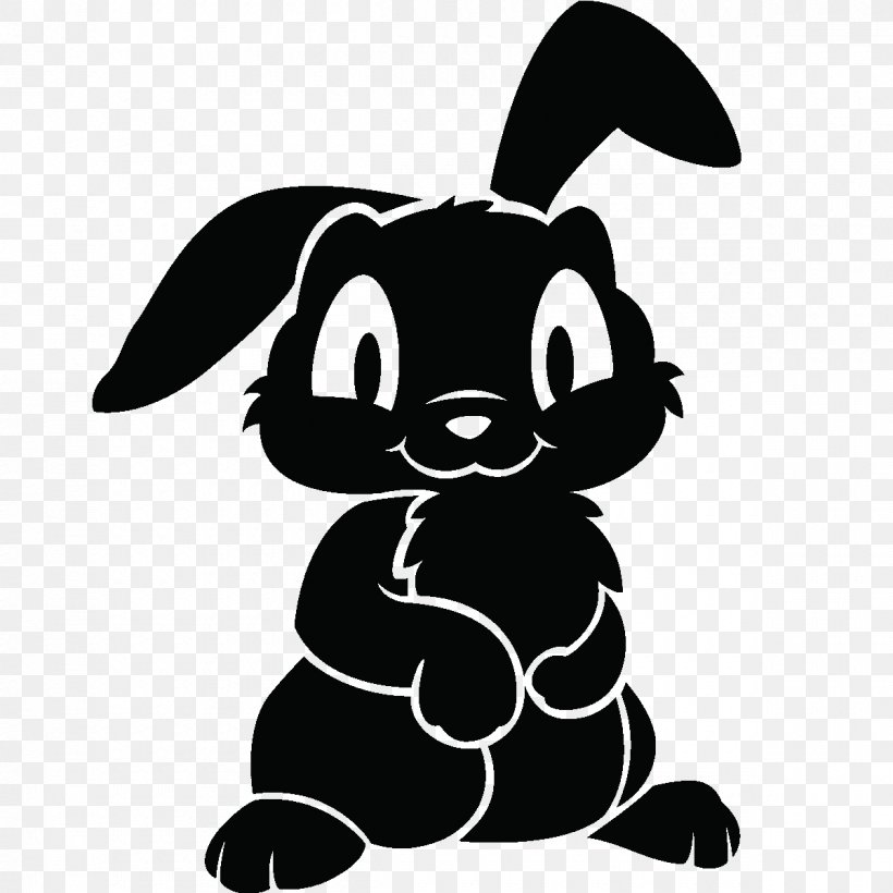 Wall Decal Sticker Rabbit, PNG, 1200x1200px, Wall Decal, Black, Black And White, Brand, Carnivoran Download Free