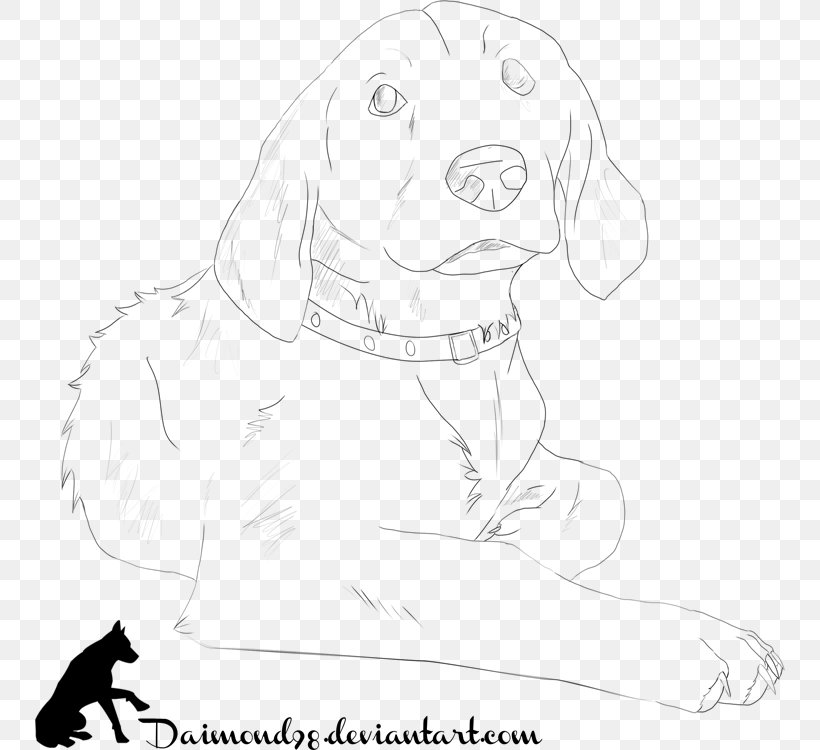Labrador Retriever Puppy Dog Breed Sketch, PNG, 750x750px, Labrador Retriever, Artwork, Black And White, Breed, Carnivoran Download Free
