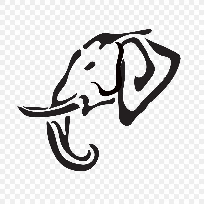 Canidae Mammal Elephantidae Horse Clip Art, PNG, 1797x1797px, Canidae, Black And White, Borneo, Borneo Elephant, Carnivoran Download Free