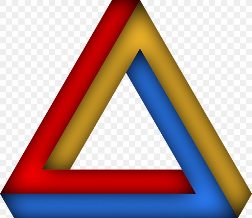 Penrose Triangle Geometry Equilateral Triangle, PNG, 831x720px, Penrose Triangle, Congruence, Equilateral Triangle, Geometry, Golden Triangle Download Free