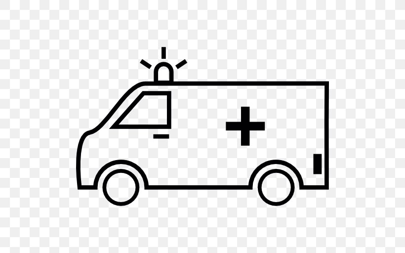 Ambulance Emergency Medical Services Clip Art, PNG, 512x512px, Ambulance, Area, Automotive Design, Black And White, Car Download Free