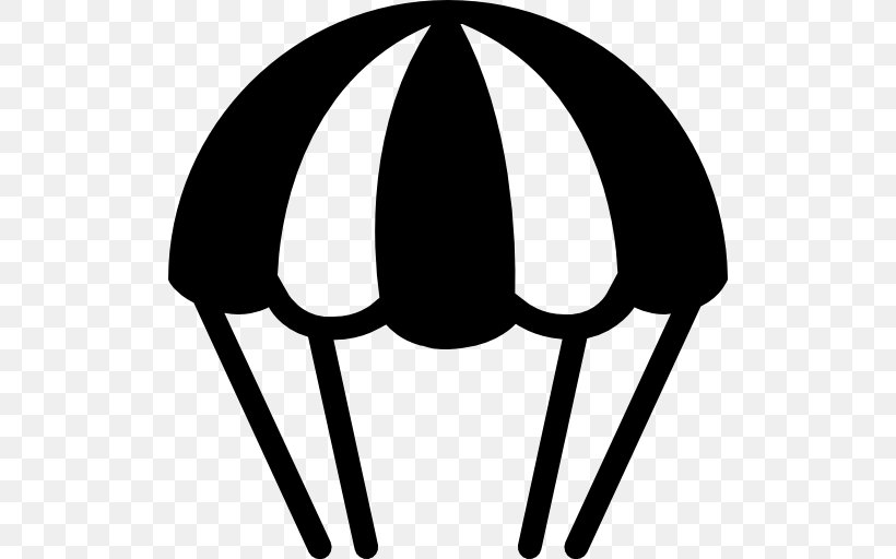 Parachute Sport Clip Art, PNG, 512x512px, Parachute, Artwork, Black, Black And White, Headgear Download Free