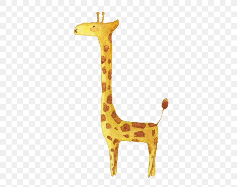 Giraffe Illustrator Watercolor Painting Illustration, PNG, 440x647px, Giraffe, Animal Figure, Animation, Cartoon, Comics Download Free