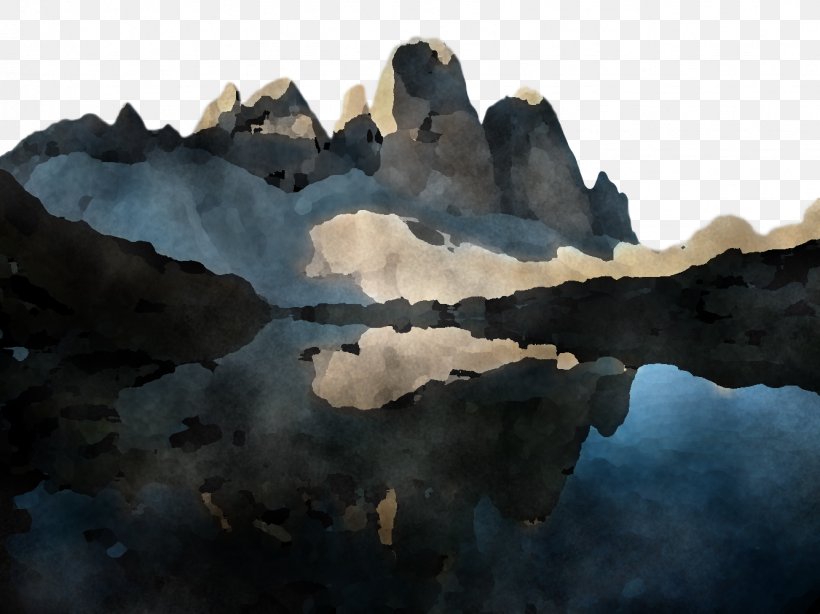 Nature Rock Natural Landscape Watercolor Paint Reflection, PNG, 1334x1000px, Nature, Formation, Glacial Landform, Mountain, Natural Landscape Download Free
