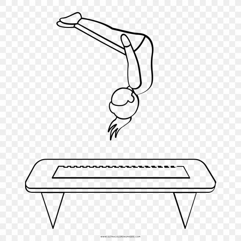 Coloring Book Drawing Trampoline Diving Boards Trampolining, PNG, 1000x1000px, Coloring Book, Area, Arm, Ausmalbild, Black And White Download Free