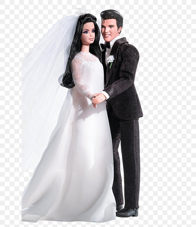 Elvis And Priscilla Barbie Doll And Elvis Doll Giftset Celebrity Mattel Barbie, PNG, 640x950px, Barbie, Barbie Barbie, Barbie Dolphin Magic, Barbie Girl, Bridal Clothing Download Free