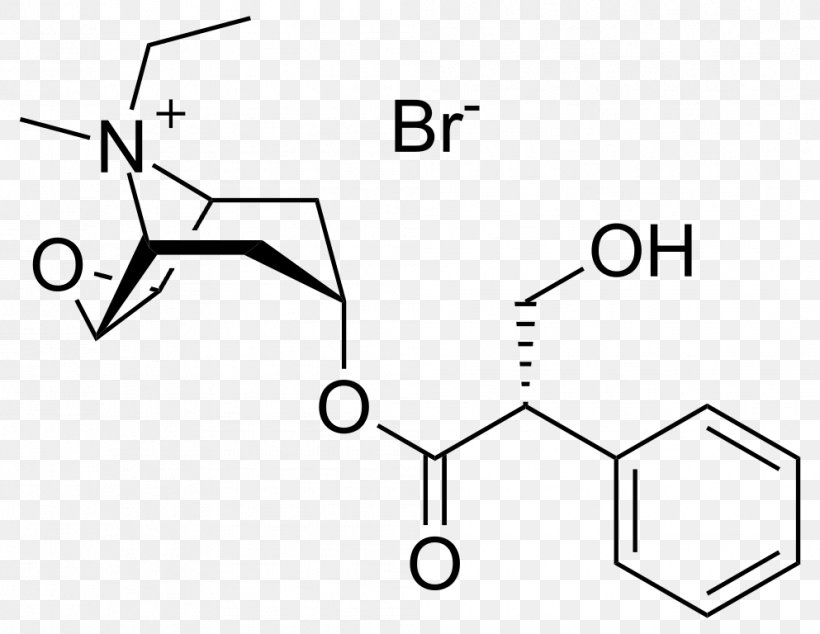 Oxitropium Bromide Hyoscine Tiotropium Bromide Anticholinergic Pharmaceutical Drug, PNG, 993x768px, Hyoscine, Anticholinergic, Area, Asthma, Black And White Download Free