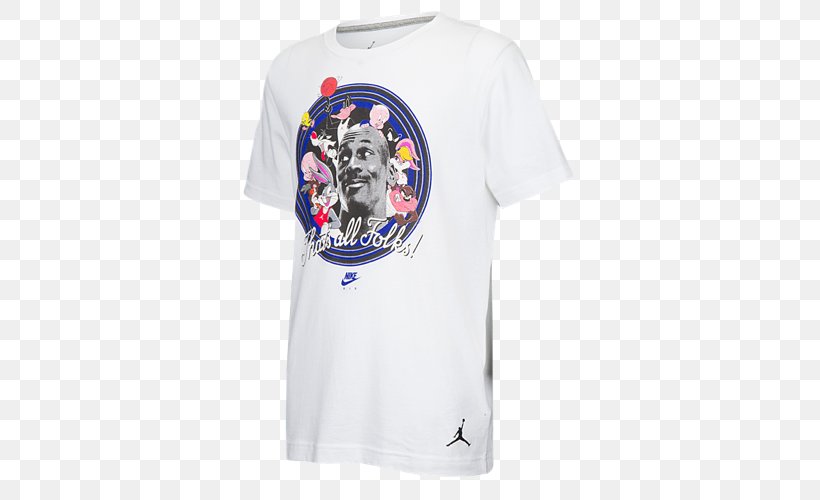 Printed T-shirt Air Jordan White Sleeve, PNG, 500x500px, Tshirt, Active Shirt, Air Jordan, Basketball Shoe, Blue Download Free