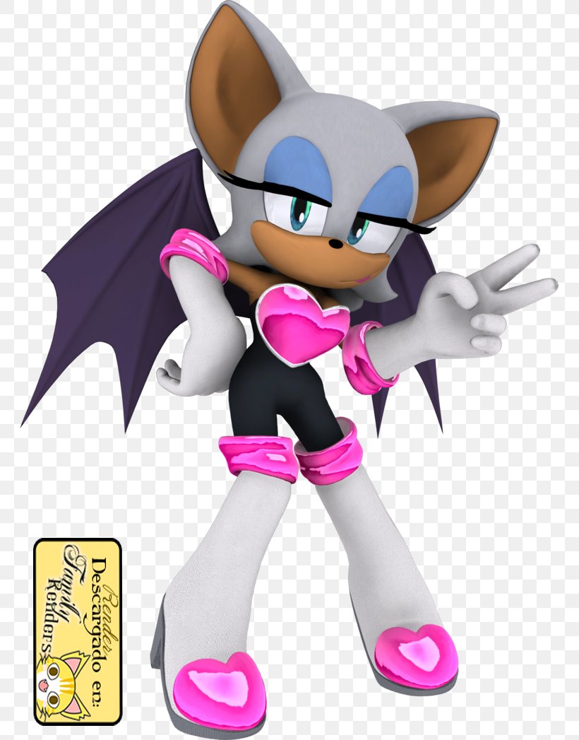 Rouge The Bat Sonic Heroes Knuckles The Echidna Sonic Riders Sonic Adventure 2, PNG, 763x1047px, Rouge The Bat, Action Figure, Amy Rose, Bat, Cartoon Download Free