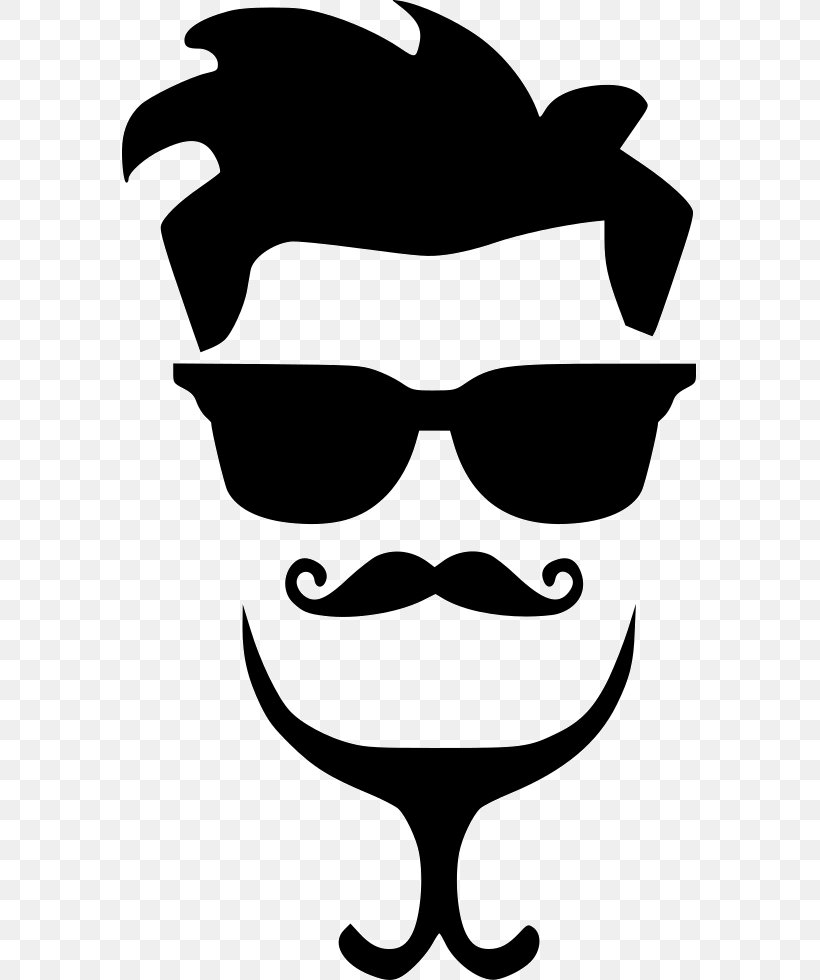 Hairstyle Moustache Clip Art, PNG, 575x980px, Hairstyle, Artwork, Beard, Black And White, Eyewear Download Free