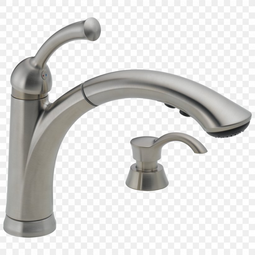 Tap Stainless Steel Kitchen Sink Bathroom, PNG, 2000x2000px, Tap, Bathroom, Bathtub Accessory, Brushed Metal, Delta Air Lines Download Free