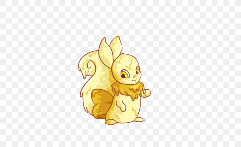 Custard Rabbit Neopets Yellow Illustration, PNG, 500x500px, Custard, Anger, Art, Bird, Carnivoran Download Free