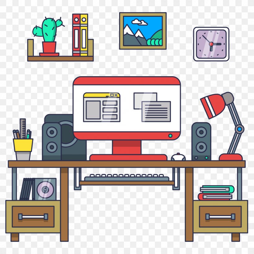 Euclidean Vector Download Icon, PNG, 1000x1000px, Workspace, Cdr, Desk, Furniture, Play Download Free
