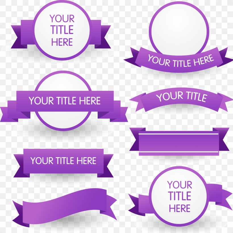 Purple Ribbon Euclidean Vector, PNG, 1500x1500px, Paper, Brand, Clip Art, Diagram, Label Download Free