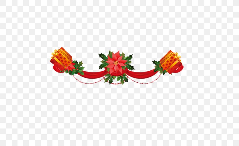 Christmas Garland Wreath Santa Claus Clip Art, PNG, 500x500px, Poinsettia, Christmas, Christmas Decoration, Floral Design, Flower Download Free