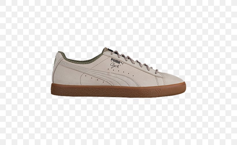 Puma Clyde Stripes Mens White Canvas Lace Up Sneakers Shoes White F Sports Shoes, PNG, 500x500px, Puma, Athletic Shoe, Basketball Shoe, Beige, Brown Download Free