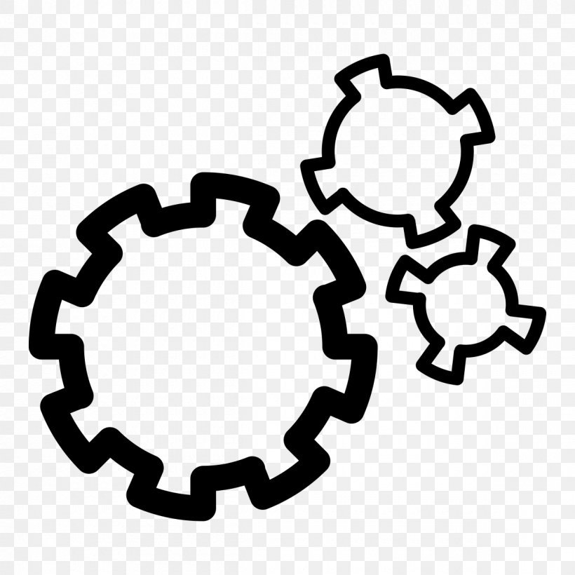 Gear Clip Art, PNG, 1200x1200px, Gear, Area, Auto Part, Black And White, Flat Design Download Free