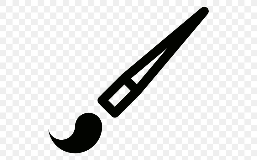 Paintbrush Symbol Logo, PNG, 512x512px, Paintbrush, Black And White, Brand, Brush, Drawing Download Free