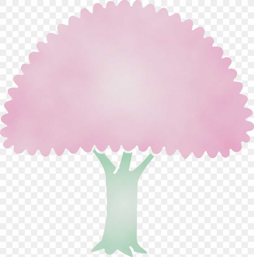 Pink Baking Cup Muffin, PNG, 2964x3000px, Cartoon Tree, Abstract Tree, Baking Cup, Muffin, Paint Download Free