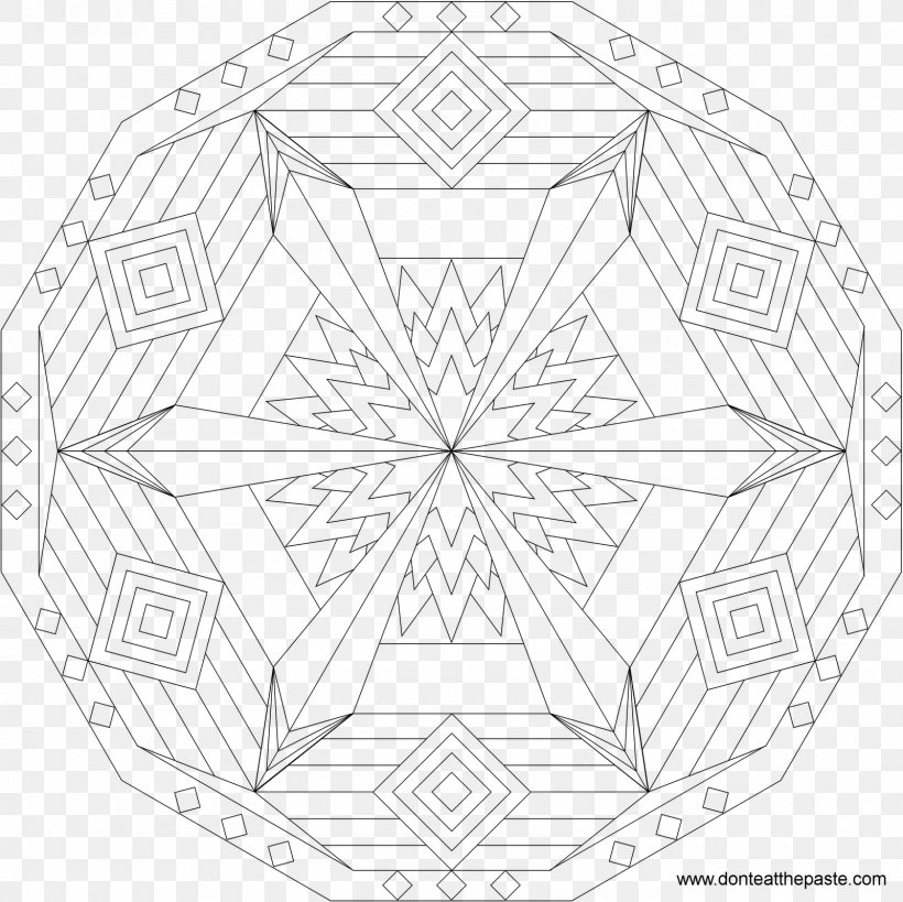 Sand Mandala Sacred Geometry Coloring Book, PNG, 1600x1600px, Mandala, Adult, Area, Black And White, Buddhism Download Free