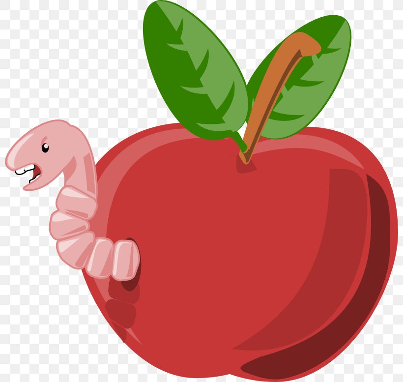 Worm Apple Cartoon Clip Art, PNG, 800x777px, Worm, Apple, Cartoon, Flowering Plant, Food Download Free
