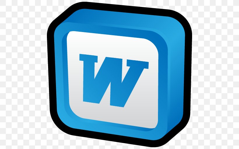 Microsoft Word Microsoft Office Icon, PNG, 512x512px, Microsoft Word, Apple Icon Image Format, Application Software, Area, Blue Download Free
