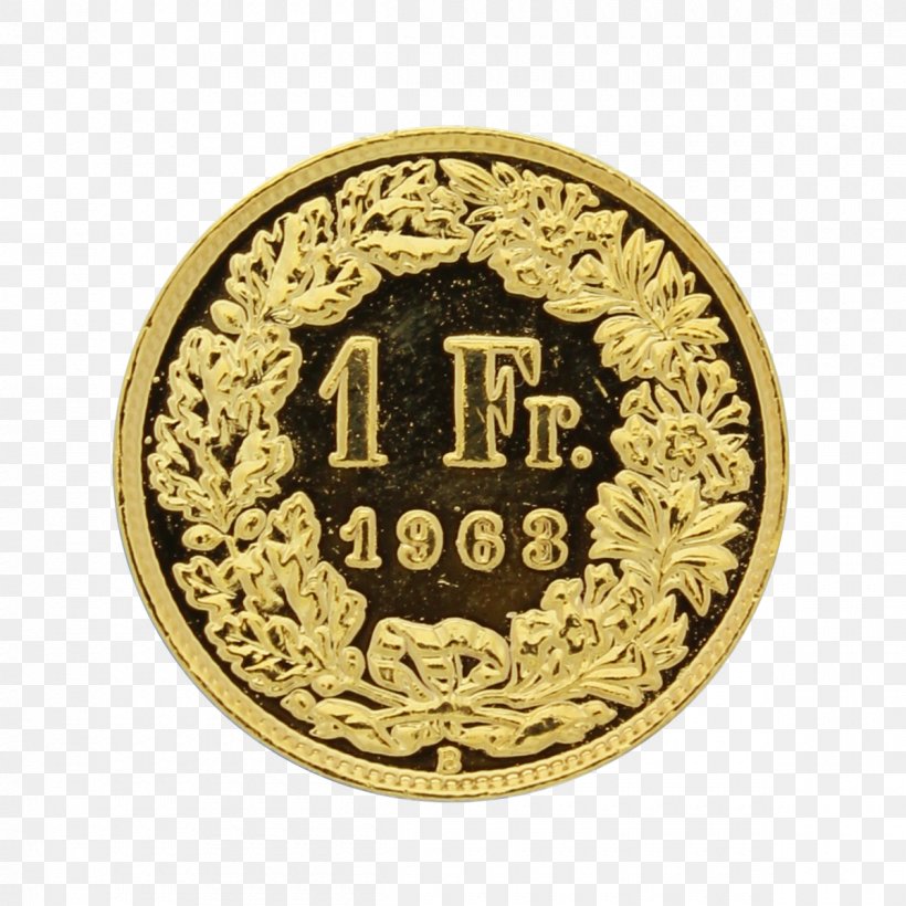 Switzerland Swiss Franc Coin One Franc Gold, PNG, 1200x1200px, Switzerland, Alternative Payments, Badge, Brand, Brass Download Free