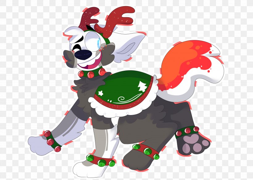 Dog Reindeer Christmas Ornament Clip Art, PNG, 3500x2500px, Dog, Canidae, Carnivoran, Character, Christmas Download Free