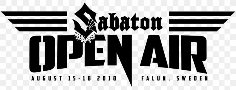 Sabaton Open Air 2018 Falun Mike's Back, PNG, 960x369px, Sabaton, Black, Black And White, Brand, Falun Download Free