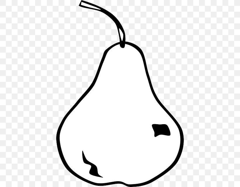 Clip Art Black Worcester Pear Openclipart Image, PNG, 436x640px, Pear, Artwork, Black, Black And White, Black Worcester Pear Download Free