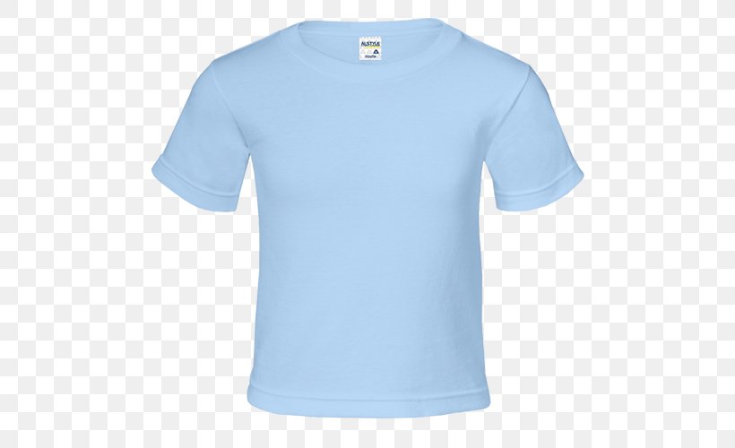 Printed T-shirt Gildan Activewear Blue Sleeve, PNG, 500x500px, Tshirt, Active Shirt, Blue, Clothing, Cobalt Blue Download Free