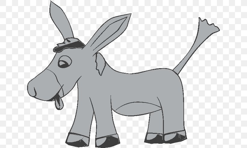 Donkey Mule Clip Art Openclipart, PNG, 640x491px, Donkey, Black And White, Carnivoran, Cartoon, Cattle Like Mammal Download Free