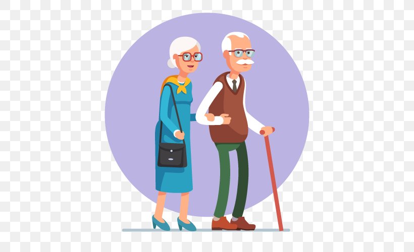Old person is walking png graphic clipart design Stock
