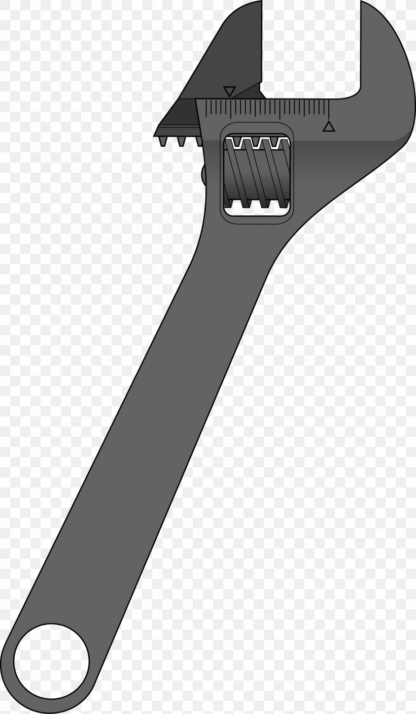 Pipe Wrench Adjustable Spanner Hand Tool Clip Art, PNG, 1419x2434px, Wrench, Adjustable Spanner, Black And White, Crescent, Hand Tool Download Free